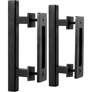 Photo of EaseLife 2 Pack 10" Sliding Barn Door Pull Handle With Flush Hardware Set