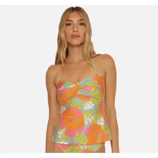 Photo of Trina Turk Womens 10 Orange Green Playa De Flor Tankini Top NWT Luxe Swim