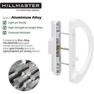 Photo of HILLMASTER Sliding Glass Door Handle With Mortise Lock And Key Cylinder,Patio