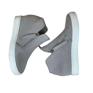 Photo of Steve Madden Click Shoes Sneakers Women 8.5 Gray Taupe Wedge Platform Boho