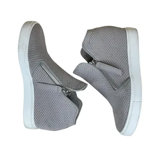 Photo of Steve Madden Click Shoes Sneakers Women 8.5 Gray Taupe Wedge Platform Boho