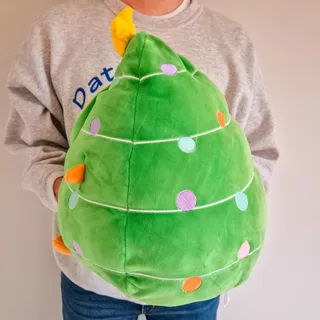 Photo of Smoko Tayto Potato Christmas Tree Mochi Plush 15" Holiday Kawaii Stuffed Toy