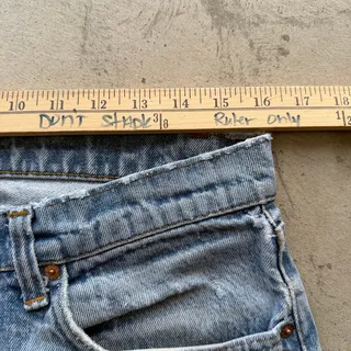 Photo of Vintage 70s Levis 505 Light Wash Distressed Talon 42 32
