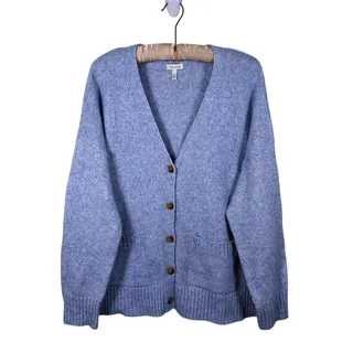 Photo of Ella Moss Womens Button Front Cardigan Sweater Size L Blue Coastal Preppy Fall