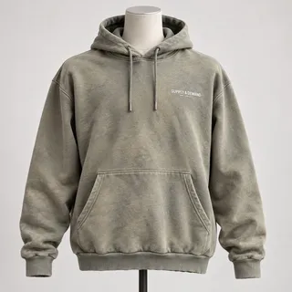 Photo of Supply & Demand NYC Washed Green Fleece Hoodie Mens Large Streetwear Logo Sweat