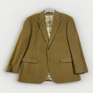 Photo of Dockers Mens 44R Tan Corduroy Sport Coat 100% Cotton 2 Button Blazer Khaki