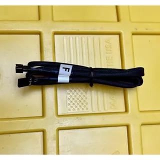 Photo of 3-Pin to 3-Pin Sleeved Computer Power Cable 1-4ft Black (MPN E203850)