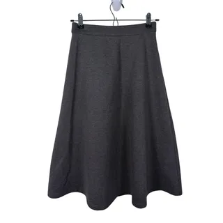 Photo of Amelie Womens A-Line Midi Skirt Size 0 Gray Minimalist Heritage Quiet Luxury