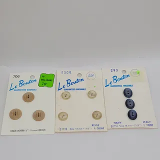 Photo of 3 full packs Le Bouton Beige Navy Vintage Costume Crafting