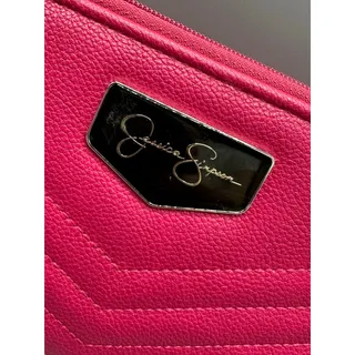 Photo of Jessica Simpson Hot Pink Quilted Chevron Zip Around Wallet GUC