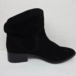 Photo of Lucky Brand Lollin Ankle Booties Suede Leather Black 7.5