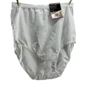 Photo of Bali Full-Cut-Fit Stretch Cotton Brief Panty White Womens Size Medium