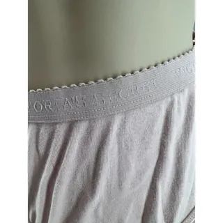 Photo of Victoria's Secret Blush Pink Hi Leg Brief Cotton Signature Waist Womens Size Lar
