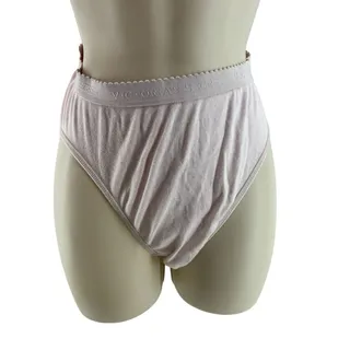 Photo of Victoria's Secret Blush Pink Hi Leg Brief Cotton Signature Waist Womens Size Lar
