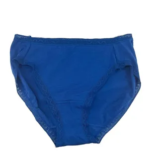 Photo of Soma Cotton Modal High-Leg Brief Solid Blue Womens Size Small