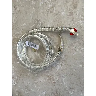 Photo of ADULT EGYPTIAN SILVER SNAKE BELT CLEOPATRA NILE QUEEN COSTUME ACCESSORY PRE USED