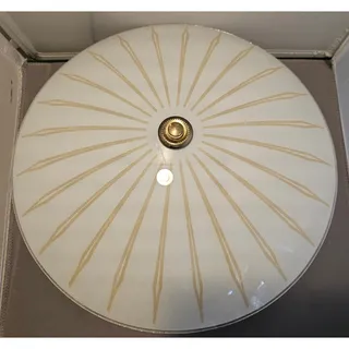 Photo of Vintage/Mid Century Modern Style, Frosted Sun Burst Two-Light Ceiling Fixture