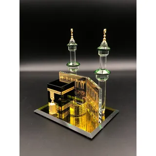 Photo of Crystal Glass Makka Mecca Hajr Easwad Islamic Home gift With Box