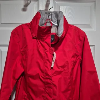 Photo of Eddie Bauer Women’s Rainfoil WeatherEdge Hooded Jacket Red – Large