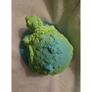 Photo of 3D Printed Turtle House Figurine - Green and Blue Silk PLA