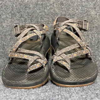 Photo of Chaco Womens Size 7 Strappy Southwest Aztec Hiking Water Sandals Gray Orange 