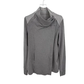 Photo of Lululemon Coast Wrap women's 10 cardigan sweatshirt draped modal Heather gray 