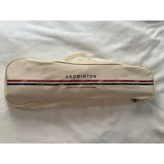 Photo of Vintage Badminton House England Bag & Goose Feather Birdies Racket Net Poles