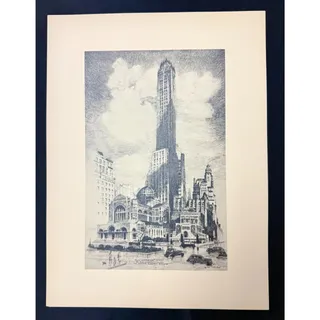 Photo of Vintage 1939 Carl Abel Park Avenue 50th St St Bartholomew’s Church NYC Print