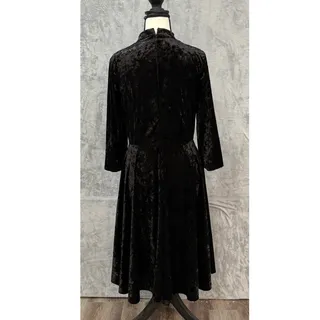 Photo of Whimsigoth Goth Witchcore Velvet Lace Holiday Party Dress Orchid Bloom US Size 8