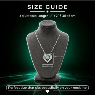 Photo of Heart CZ Pendant Necklace Adjustable 18-20 In Chain Fashion Jewelry