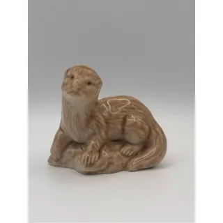 Photo of Wade England, Vintage Miniature Otter Figurine, Porcelain Animal Trinket
