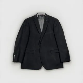 Photo of Adolfo Corduroy Sport Coat Mens 46R Black 100% Cotton Two Button Blazer