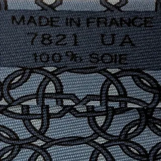 Photo of NWOT Vintage Hermès 100% Silk Men's Blue Tie With Multicolor Geometric Designs