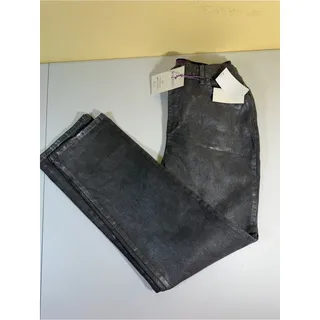 Photo of Gloria Vanderbilt Amanda Metallic Shimmer Straight Leg Jeans Gray Size 12 NWT