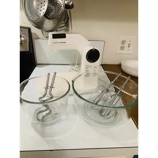 Photo of Vintage Sunbeam Mixmaster 12-Speed Stand Mixer Model 01401 w/ 2 Bowls