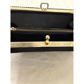 Photo of Vintage Black Evening Clutch with Gold Hardware