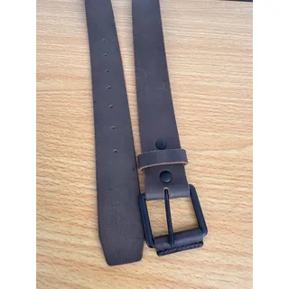 Photo of American Eagle belt men's 36 100% buffalo leather chocolate brown solid NEW