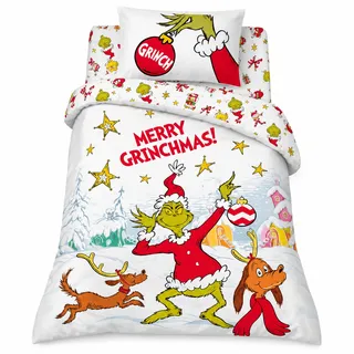 Photo of NEXT The Grinch Merry Grinchmas Full Size Duvet Bed Set 100% Cotton New Unopened