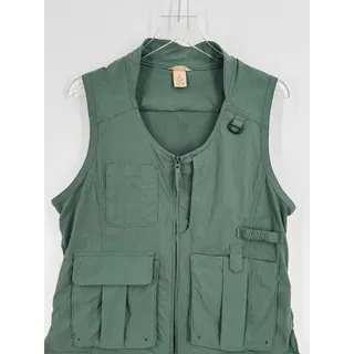 Photo of Duluth Trading vest women's large heirloom gardening utility fishing vented zip