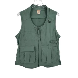 Photo of Duluth Trading vest women's large heirloom gardening utility fishing vented zip