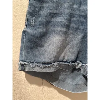 Photo of No Boundaries Raw Cuff Hem Light Blue Embroidered Pocket Distress Jean short 13