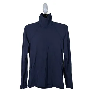 Photo of Lululemon Rulu Hill & Valley Turtleneck Shirt Size 6 Teal Base Layer Athletic