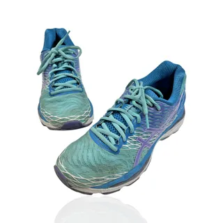 Photo of Asics Gel Nimbus 18 Blue Purple Athletic Running Shoes Women's Size 8.5 T651N
