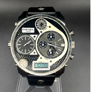 Photo of Diesel Mr. Daddy DZ7125 Men's Oversized Chrono Leather Analog Digital 57 Watch 