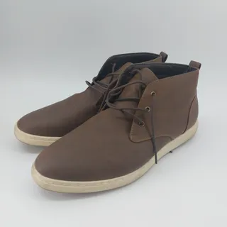 Photo of Perry Ellis Size 13 Portfolio Men's Brown Lace Up Demi Hi Casual Dress Boot
