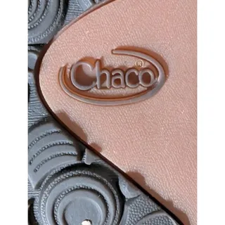 Photo of Chaco Maya Womens 8 Black Leather Strappy Sandals Ankle Buckle Toe Loop Shoes