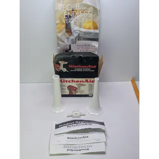 Photo of KitchenAid SSA Sausage Stuffer Attachment 2 Tubes FGA Grinder Box Instructions