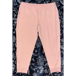 Photo of NWOT! Denim & Co. Active French Terry Joggers with Ruffle Detail