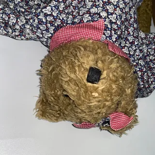 Photo of 1997 Vintage Tender Heart Treasures 30" Sitting Teddy Bear Stuffed Animal