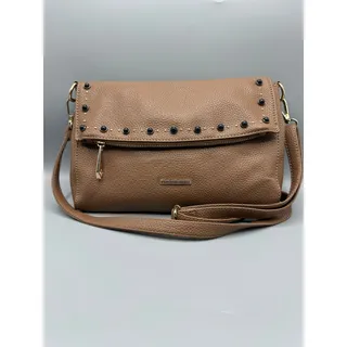 Photo of Rampage Tan Faux Leather Shoulder Bag Purse 8" x 11" x 2"